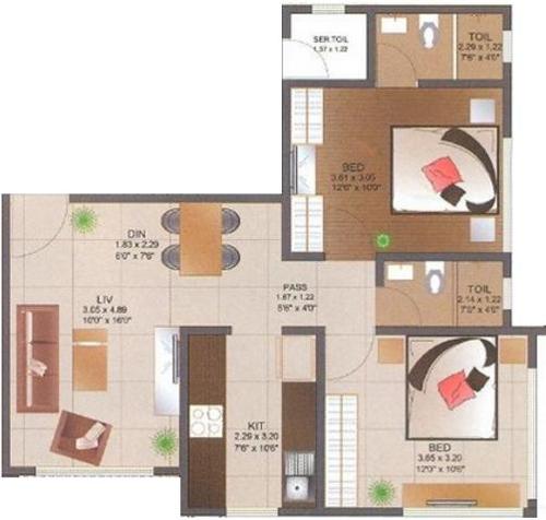 Shamiks Shree Shivalaya (2BHK+2T (660 sq ft) 660 sq ft)