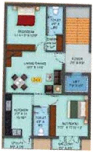 Catalyst Comfort Court (2BHK+2T (775 sq ft) 775 sq ft)