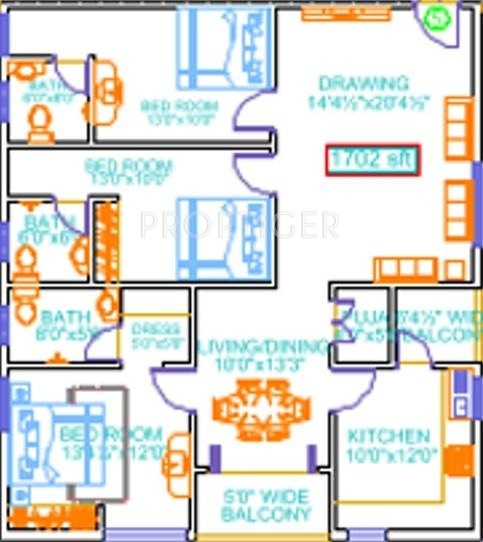 Legend Legend Nirvana (3BHK+3T (1,702 sq ft) 1702 sq ft)