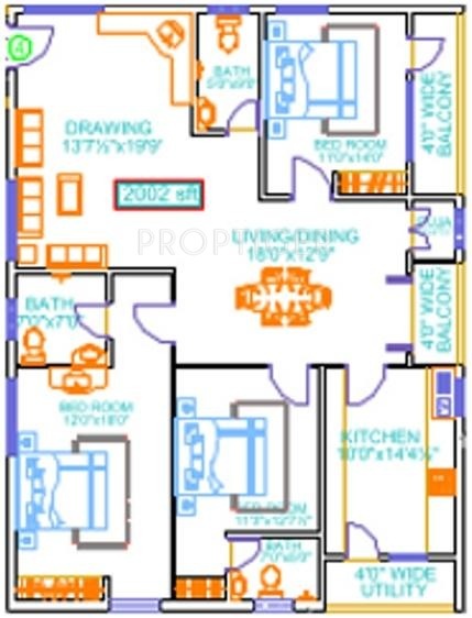 Legend Legend Nirvana (3BHK+3T (2,002 sq ft) 2002 sq ft)