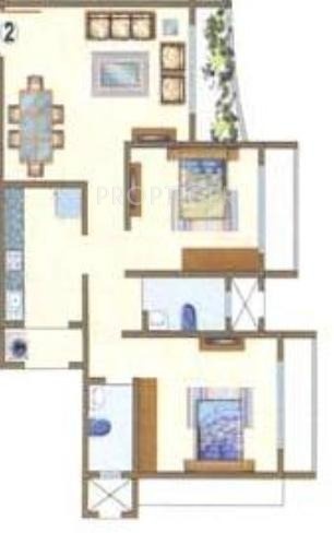 Jaydeep Prathmesh View Residency (2BHK+2T (1,115 sq ft) 1115 sq ft)