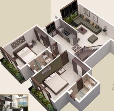 Ashapura Park West Apartments (2BHK+2T (1,355 sq ft) 1355 sq ft)