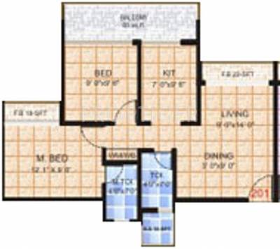 Patel Nilkanth Heights (2BHK+2T (1,050 sq ft) 1050 sq ft)