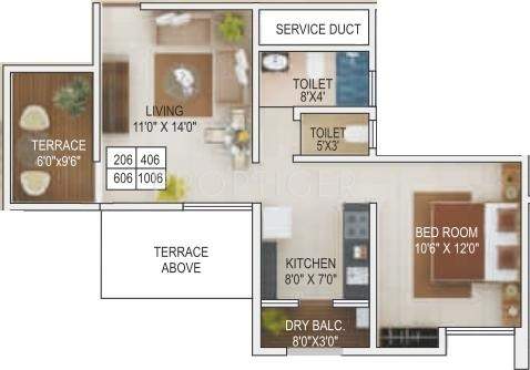 Malkani Belle Vie (1BHK+2T (675 sq ft) 675 sq ft)