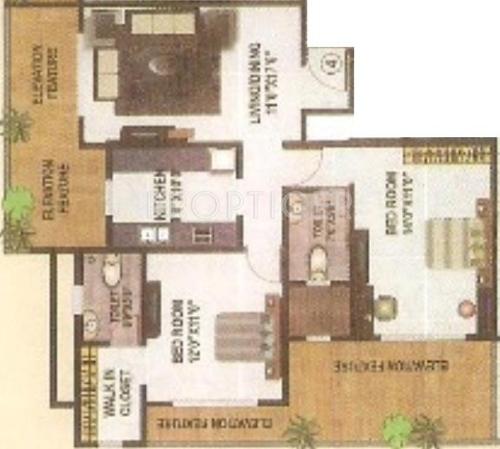 Reputed Millennium Court (2BHK+2T (1,250 sq ft) 1250 sq ft)