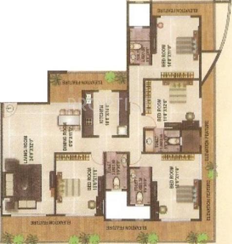 Reputed Millennium Court (4BHK+4T (2,500 sq ft) 2500 sq ft)
