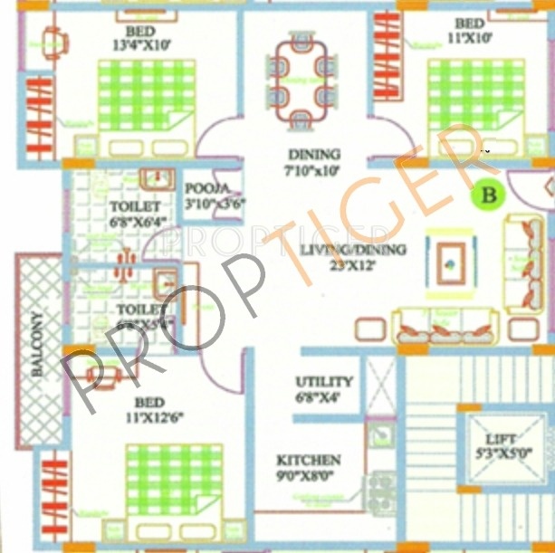 Sreenidhi Sreenidhi Residency (2BHK+2T (1,140 sq ft) Pooja Room 1140 sq ft) Sreenidhi Sreenidhi Residency (2BHK+2T (1,140 sq ft) Pooja Room 1140 sq ft)