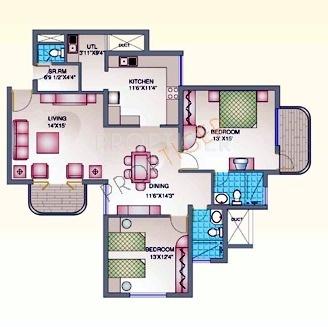 ACS ACS Meghana and Shalini Towers (2BHK+3T (1,695 sq ft) Servant Room 1695 sq ft) ACS ACS Meghana and Shalini Towers (2BHK+3T (1,695 sq ft) Servant Room 1695 sq ft)