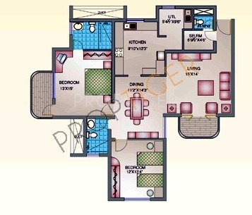 ACS ACS Meghana and Shalini Towers (2BHK+3T (1,712 sq ft)   Servant Room 1712 sq ft)