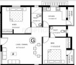 Floor Plan (2BHK+2T) Mettupakkam Onella Floor Plan (2BHK+2T)
