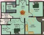 Nishitas Planet Pride Floor Plan (2BHK+2T)