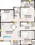 Nishitas Siri Heights Floor Plan (3BHK+2T)