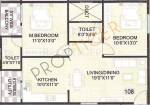 Floor Plan (2BHK+2T) Nishitas SV Heights Floor Plan (2BHK+2T)