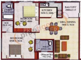 Godawari Agrasen Heights (2BHK+2T (1,200 sq ft) 1200 sq ft)