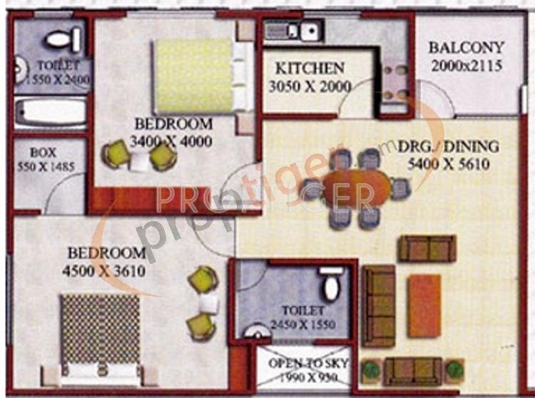 Godawari Agrasen Heights (2BHK+2T (1,200 sq ft) 1200 sq ft)