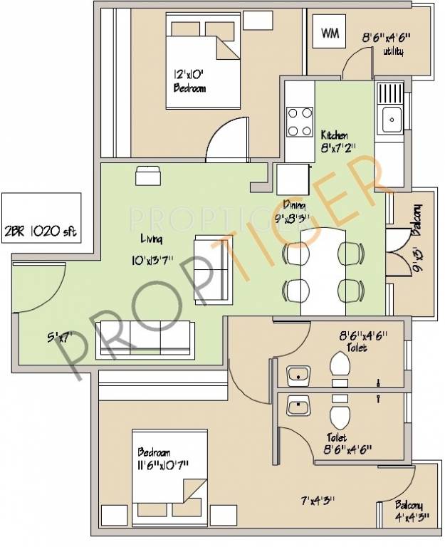 Prime Kanksha Ascent (2BHK+2T (1,020 sq ft) 1020 sq ft) Prime Kanksha Ascent (2BHK+2T (1,020 sq ft) 1020 sq ft)