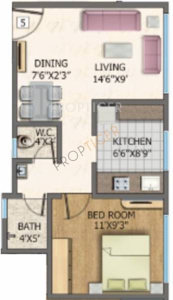 Agarwal Krish Upvan (1BHK+1T (560 sq ft) 560 sq ft)