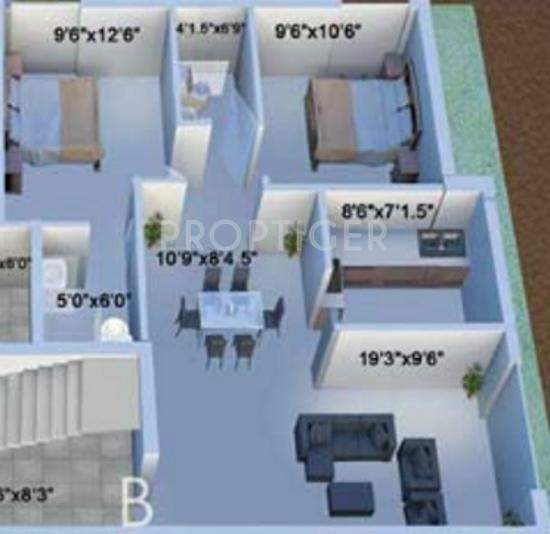 Golden Triumph (2BHK+2T (878 sq ft) 878 sq ft)