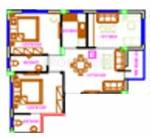 Goldwin Group Goldwin Sparsha Floor Plan (2BHK+2T)
