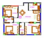Goldwin Group Goldwin Sparsha Floor Plan (3BHK+3T)