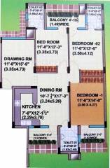 Aditya Palm Court (3BHK+3T (1,968 sq ft) 1968 sq ft)