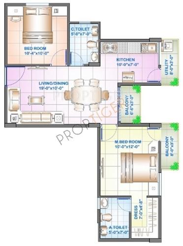 Sowparnika Sai Srishti (2BHK+2T (917 sq ft) 917 sq ft)