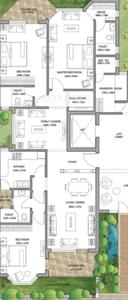 1950 Sq Ft 3 Bhk Floor Plan Image Jaypee Greens Spa Court