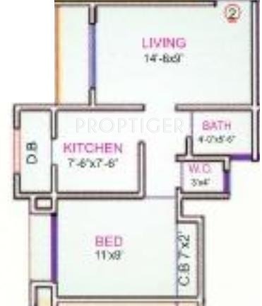 Gaurav Shweta Residency (1BHK+1T (670 sq ft) 670 sq ft)