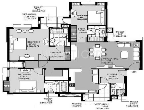 Stellar ICON (3BHK+3T (2,320 sq ft) 2320 sq ft)