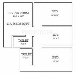 Reputed Sai Chandra Mahal (2BHK+2T (850 sq ft) 850 sq ft)
