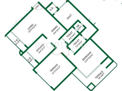 Labh Status Vihar (1BHK+2T (759 sq ft) 759 sq ft)