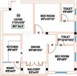 Sekaran Sun Glow (2BHK+2T (807 sq ft) 807 sq ft) Sekaran Sun Glow (2BHK+2T (807 sq ft) 807 sq ft)
