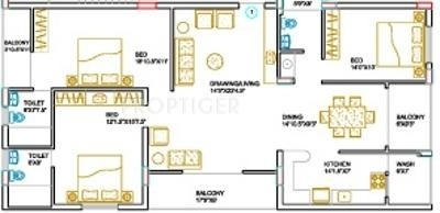 Manbhum Ganesh (3BHK+3T (2,000 sq ft) 2000 sq ft)