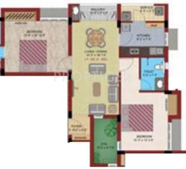 Reputed Halcyon Apartment (2BHK+2T (1,099 sq ft) 1099 sq ft)