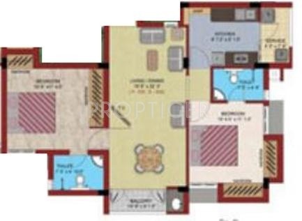 Reputed Halcyon Apartment (2BHK+2T (1,164 sq ft) 1164 sq ft)