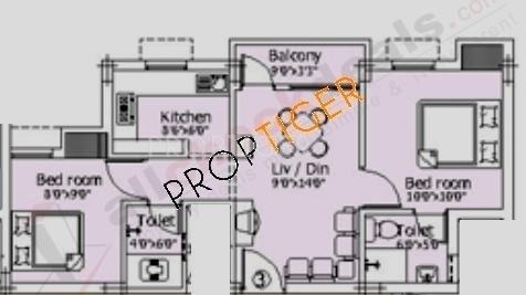 Malles Anugraha (2BHK+2T (700 sq ft) 700 sq ft)