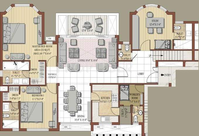 Jaypee Knights Court (4BHK+6T (3,880 sq ft) Servant Room 3880 sq ft)