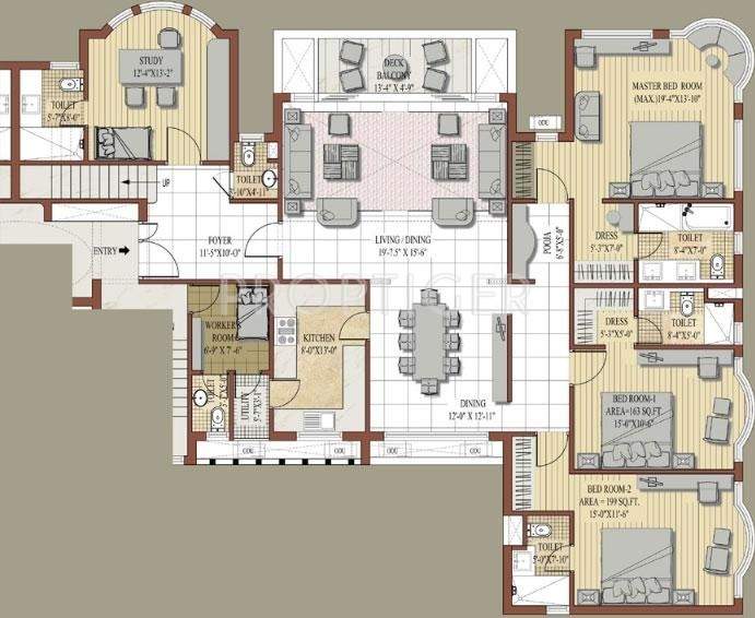 Jaypee Knights Court (5BHK+7T (5,100 sq ft) Servant Room 5100 sq ft)