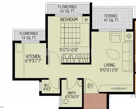 Rajesh Rajesh Heights (1BHK+1T (670 sq ft) 670 sq ft)