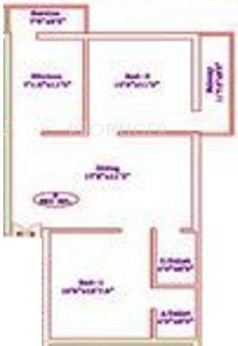 Cornerstone Breeze Apartments (2BHK+2T (900 sq ft) 900 sq ft)