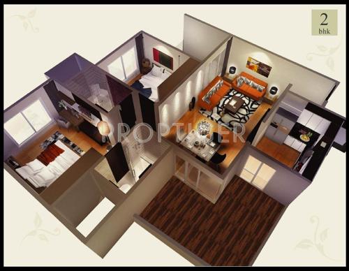 Kasturi Voyage (2BHK+2T (955 sq ft) 955 sq ft)