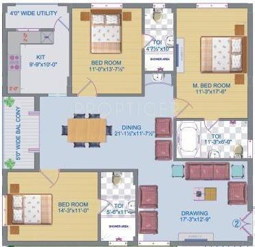 Runee Runee Homez (3BHK+3T (1,964 sq ft) 1964 sq ft)