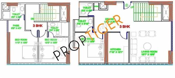 Orbit Terraces (2BHK+2T (1,610 sq ft) 1610 sq ft)