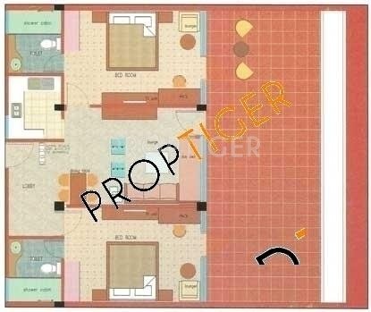 Hansmukhi Projects Hansmukhi Misty Meadows Floor Plan (2BHK+2T)