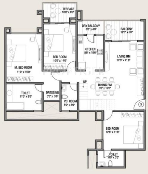 Kolte Patil 24K Allura (3BHK+3T (2,490 sq ft) 2490 sq ft) Kolte Patil 24K Allura (3BHK+3T (2,490 sq ft) 2490 sq ft)