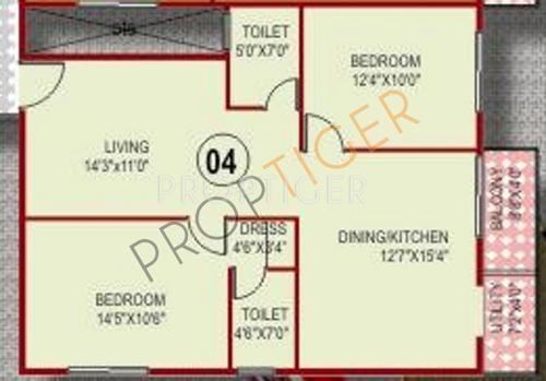 SLV Sunrise Residency (2BHK+2T (1,080 sq ft) 1080 sq ft)