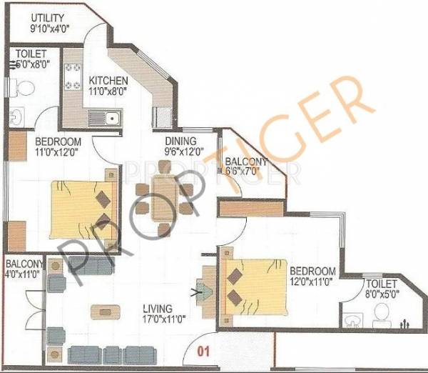 AR SM Maple (2BHK+2T (1,155 sq ft) 1155 sq ft) AR SM Maple (2BHK+2T (1,155 sq ft) 1155 sq ft)