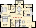 BSR GLN Residency (2BHK+2T (1,165 sq ft) Pooja Room 1165 sq ft) BSR GLN Residency (2BHK+2T (1,165 sq ft) Pooja Room 1165 sq ft)