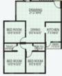 Floor Plan (3BHK+3T) Santosh Shantikunj 2 Floor Plan (3BHK+3T)