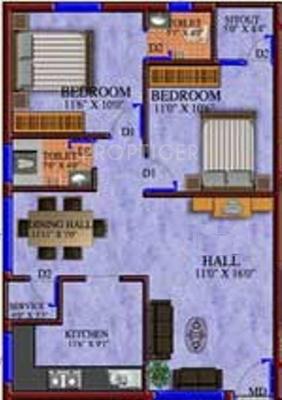 Guna Snekha Flats (2BHK+2T (918 sq ft) 918 sq ft)